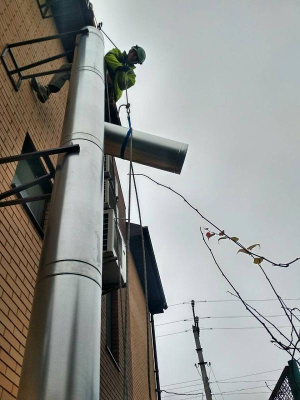 Монтаж дымохода